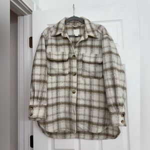 H&M Plaid Shacket- small
